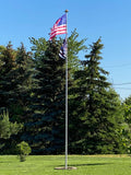 20' or 25' Delta TELESCOPING Flagpole (Silver)