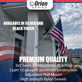 Orion 6' Premium Wall Mounted Flagpole