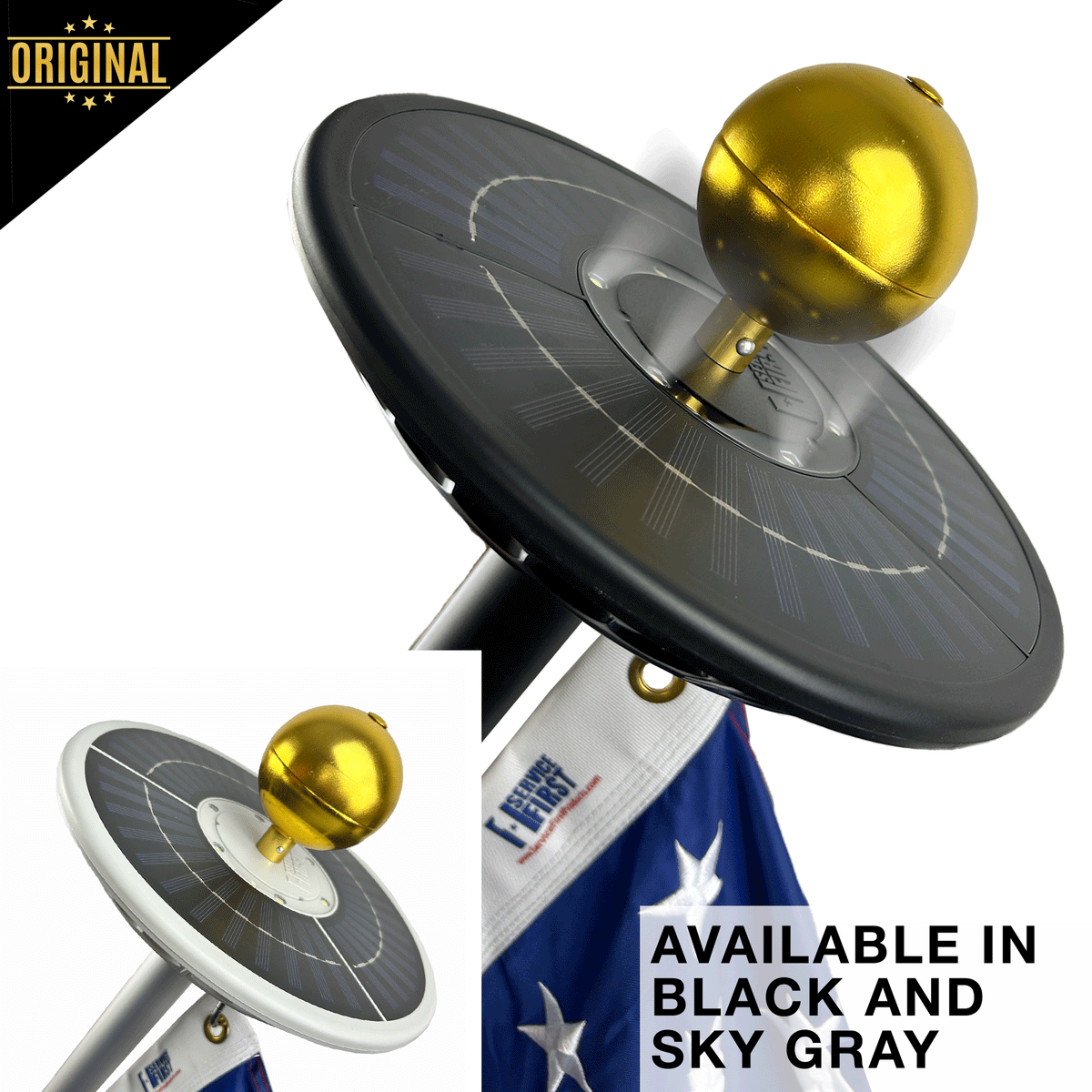 Sirius Solar Power Flagpole Light – Service First Products