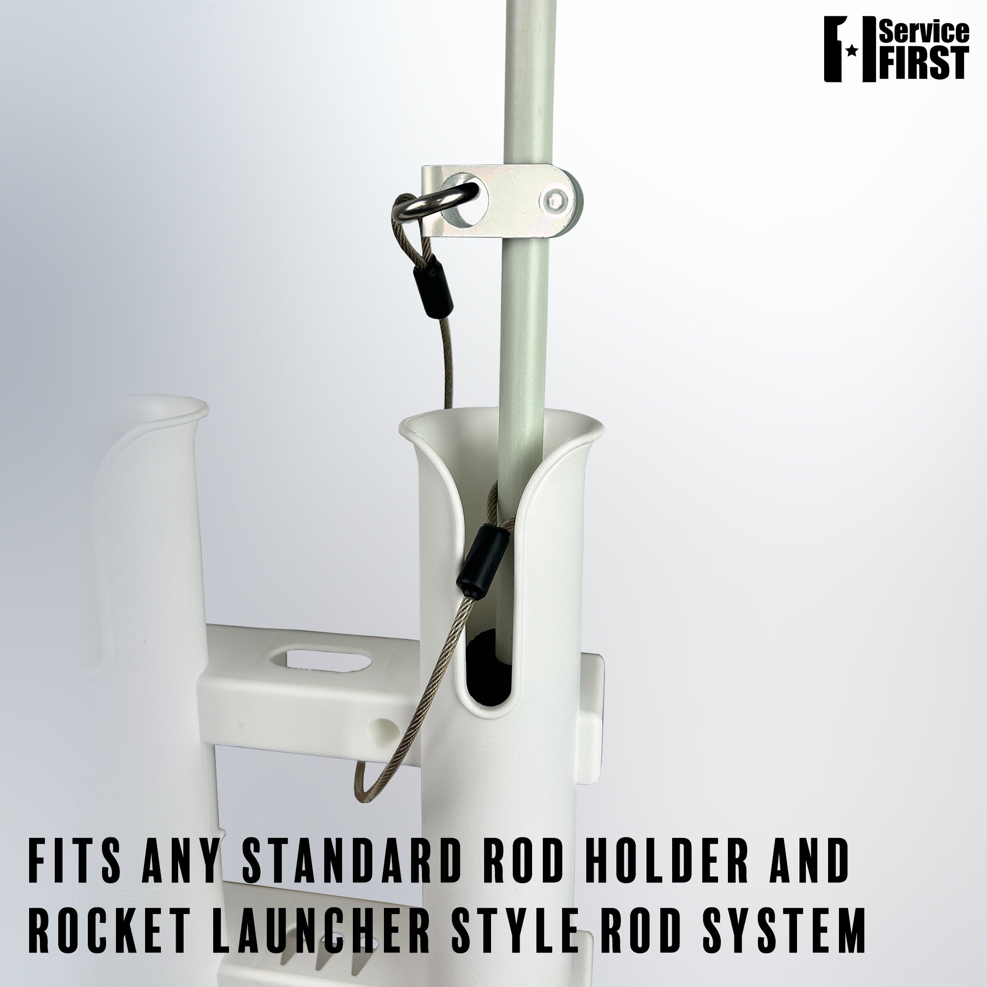 fishing rod holder flag pole Boat Flagpole- Rod Holder Fiberglass Flagpole