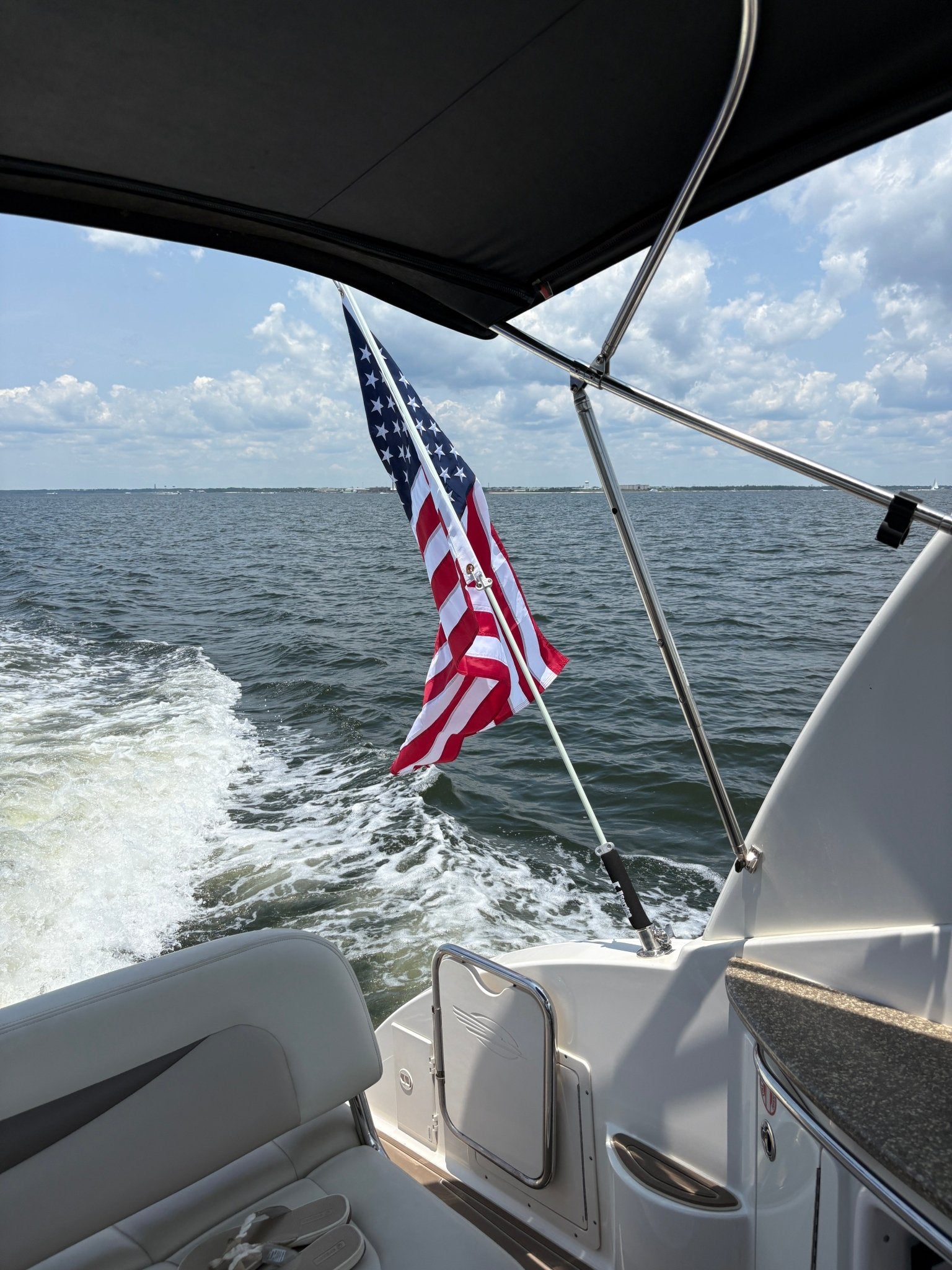 fishing rod holder flag pole Premium with Swiveling Flag Mount - Fits Rod Holders Designed to easily fit into most fishing rod holders and overhead rocket launcher style mounting systems Rod Holder Boat Flag Pole