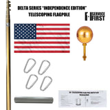 20' or 25' Delta TELESCOPING Flag pole "Independence" (Bronze) (NEW!)