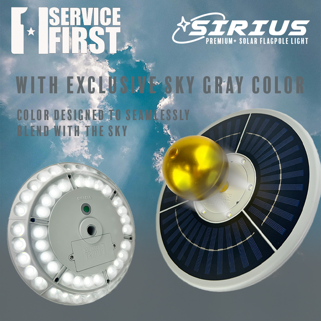 Sunnytech Solar Flag Pole Light - Auto On/Off LED Light For 15-25 Ft Flagpoles, US Flag Code Compliant