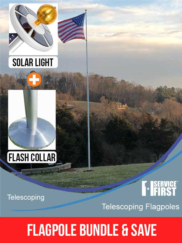 BUNDLE 20' or 25' Delta TELESCOPING (Pole, Light & Flash Collar)