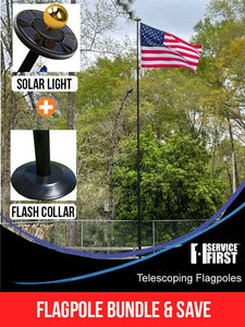 BUNDLE 20' & 25' TELESCOPING "Freedom Edition" (Pole, Light & Flash Collar)