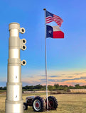 20' or 25' Delta TELESCOPING Flag pole (Silver)