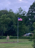 25' or 30'  Delta SECTIONAL Flagpole (Silver)