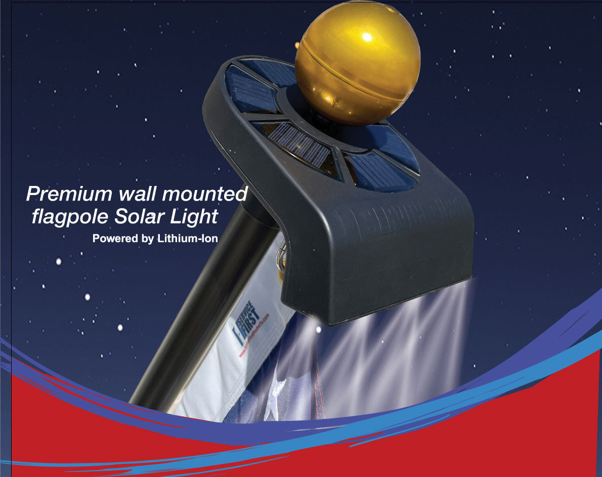 Wall Mount Flagpole Solar Light – Service Products