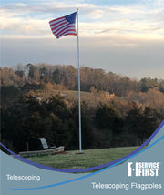20' or 25' Delta TELESCOPING Flagpole (Silver)