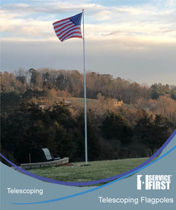 20' or 25' Delta TELESCOPING Flagpole (Silver) – Service First Products