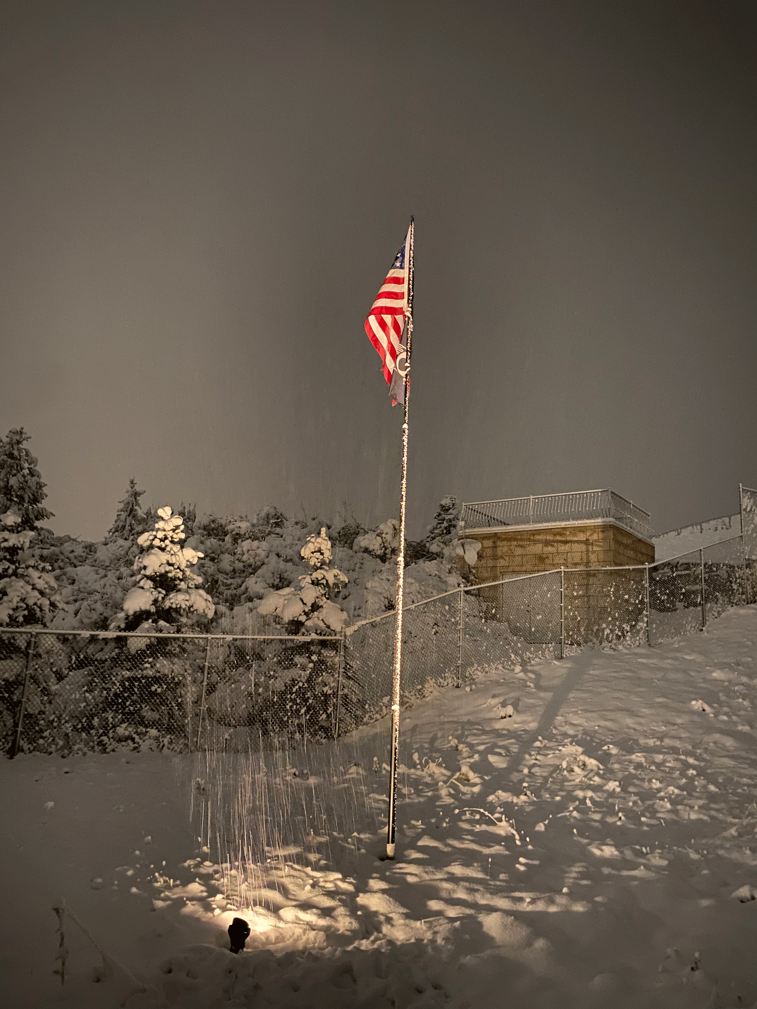 In ground flagpole discount light