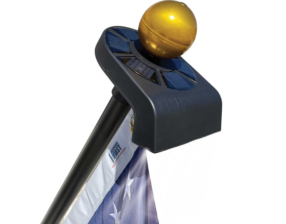 Wall Mount Flagpole Solar Power Light – Service First Products